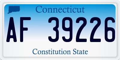 CT license plate AF39226