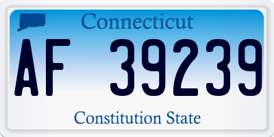 CT license plate AF39239