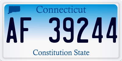 CT license plate AF39244