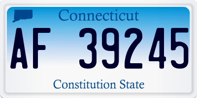 CT license plate AF39245
