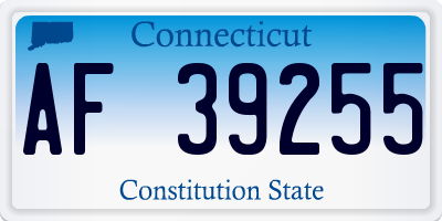 CT license plate AF39255