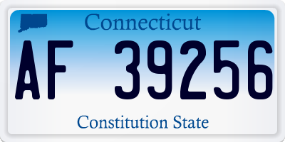 CT license plate AF39256