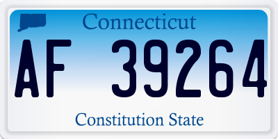 CT license plate AF39264