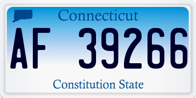 CT license plate AF39266