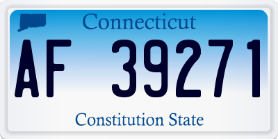 CT license plate AF39271
