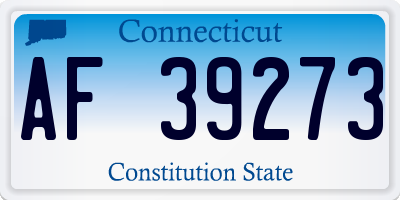 CT license plate AF39273