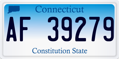 CT license plate AF39279