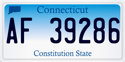 CT license plate AF39286