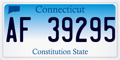 CT license plate AF39295