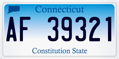 CT license plate AF39321