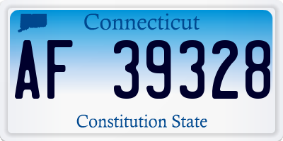 CT license plate AF39328