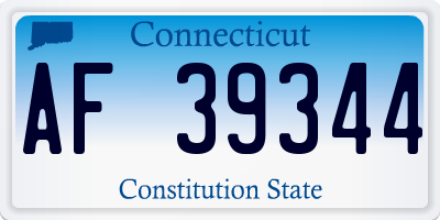 CT license plate AF39344