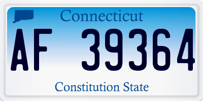 CT license plate AF39364