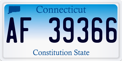 CT license plate AF39366