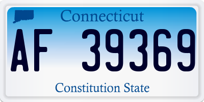 CT license plate AF39369
