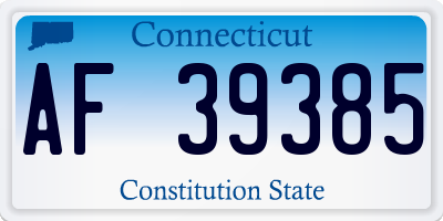CT license plate AF39385