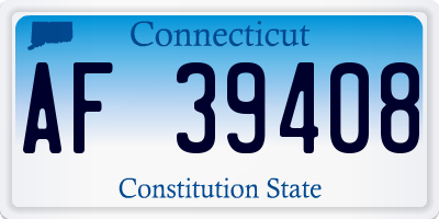 CT license plate AF39408