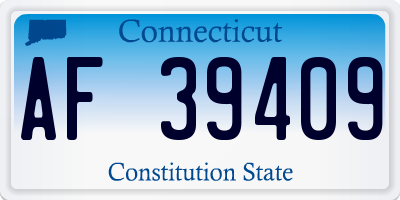 CT license plate AF39409