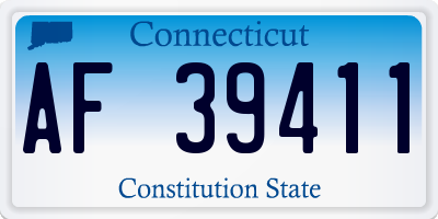 CT license plate AF39411