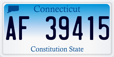 CT license plate AF39415