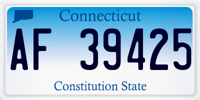 CT license plate AF39425