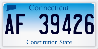 CT license plate AF39426