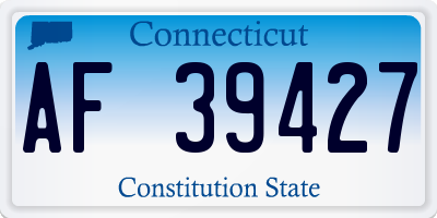 CT license plate AF39427