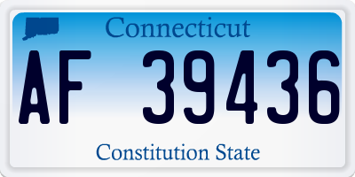 CT license plate AF39436