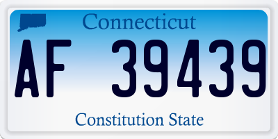 CT license plate AF39439