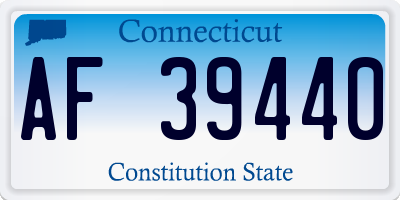 CT license plate AF39440