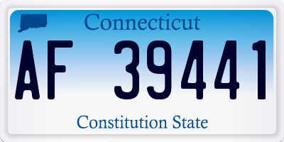 CT license plate AF39441