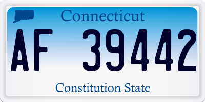 CT license plate AF39442