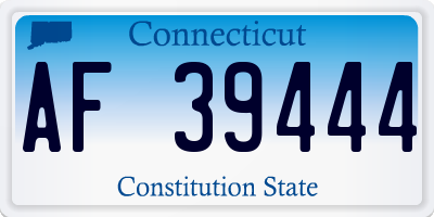CT license plate AF39444