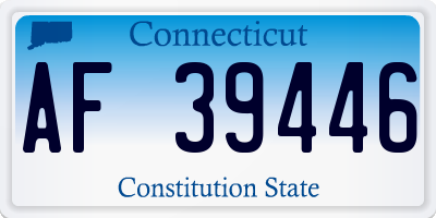 CT license plate AF39446