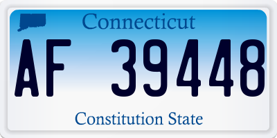CT license plate AF39448