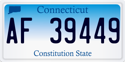 CT license plate AF39449