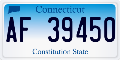 CT license plate AF39450