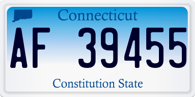 CT license plate AF39455