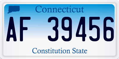 CT license plate AF39456