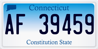 CT license plate AF39459