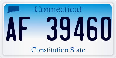 CT license plate AF39460