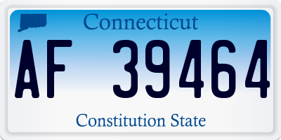 CT license plate AF39464