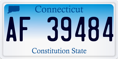CT license plate AF39484