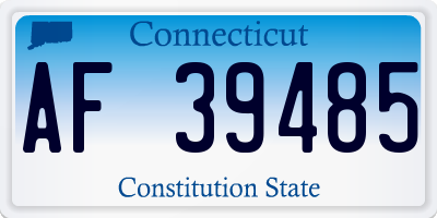 CT license plate AF39485