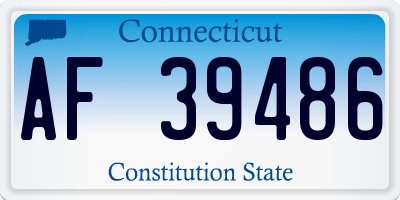 CT license plate AF39486