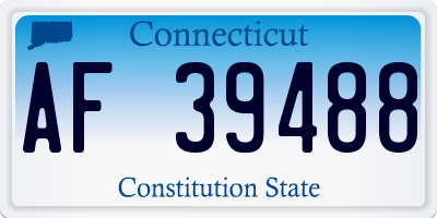 CT license plate AF39488