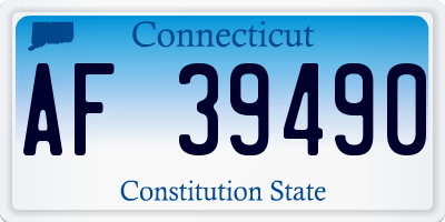 CT license plate AF39490