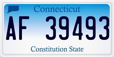 CT license plate AF39493