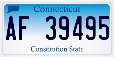 CT license plate AF39495