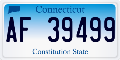 CT license plate AF39499